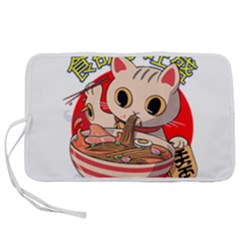 Ramen Cat Noodles Cute Japanes Pen Storage Case (l) by Modalart