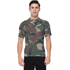 Camouflage Pattern Fabric Men s Short Sleeve Rash Guard by Bedest