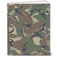 Camouflage Pattern Fabric 8  X 10  Softcover Notebook by Bedest