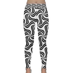 Soft Pattern Repeat Monochrome Classic Yoga Leggings by Ravend