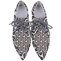 Soft Pattern Repeat Monochrome Pointed Oxford Shoes by Ravend