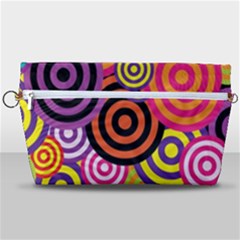 Abstract Circles Background Retro Handbag Organizer by Ravend