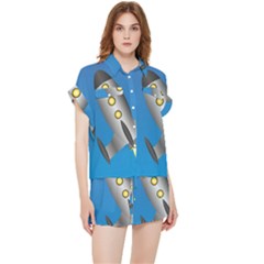 Rocket Spaceship Space Travel Nasa Chiffon Lounge Set by Ravend