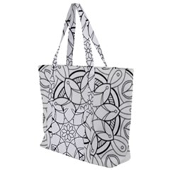 Mandala Drawing Dyes Page Zip Up Canvas Bag by Ravend