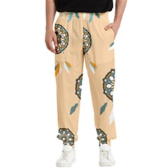 Dreamcatcher Pattern Pen Background Men s Elastic Waist Pants by Ravend