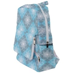 White Light Blue Gray Tile Travelers  Backpack by Ravend