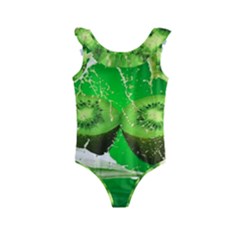 Kiwi Fruit Vitamins Healthy Cut Kids  Frill Swimsuit by Amaryn4rt