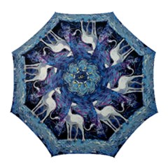 Unicorn Starry Night Print Van Gogh Golf Umbrellas by Modalart