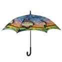 Totoro Starry Night Art Van Gogh Parody Hook Handle Umbrellas (Large) View3