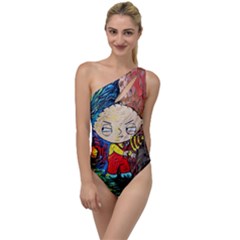 Cartoon Starry Night Vincent Van Gogh To One Side Swimsuit by Modalart