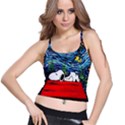 Dog House Vincent Van Gogh s Starry Night Parody Spaghetti Strap Bra Top View1