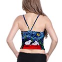 Dog House Vincent Van Gogh s Starry Night Parody Spaghetti Strap Bra Top View2