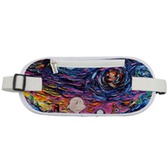 Cartoon Dog Vincent Van Gogh s Starry Night Parody Rounded Waist Pouch by Modalart