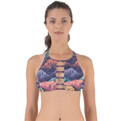 Adventure Psychedelic Mountain Perfectly Cut Out Bikini Top by Modalart