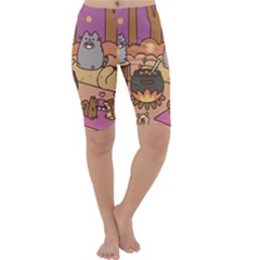 Pusheen Cute Fall The Cat Cropped Leggings  by Modalart