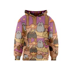 Pusheen Cute Fall The Cat Kids  Pullover Hoodie by Modalart