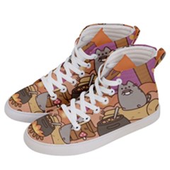 Pusheen Cute Fall The Cat Men s Hi-top Skate Sneakers by Modalart