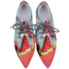 Watermelon Fruit Pointed Oxford Shoes by Modalart