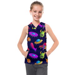 Space Pattern Kids  Sleeveless Hoodie by Bedest