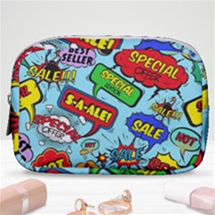 Comic Bubbles Seamless Pattern Make Up Pouch (small) by Bedest