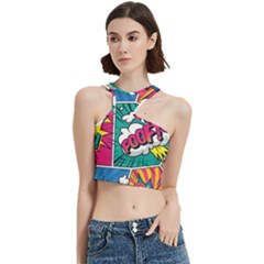 Comic Colorful Seamless Pattern Cut Out Top by Bedest