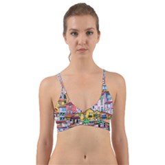 Menton Old Town France Wrap Around Bikini Top by Bedest