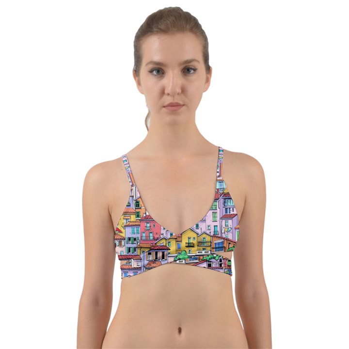 Menton Old Town France Wrap Around Bikini Top