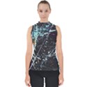 Abstract Colorful Texture Mock Neck Shell Top View1