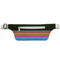 Horizontal Line Colorful Active Waist Bag by Pakjumat