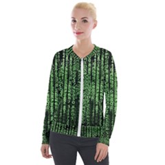 Matrix Technology Tech Data Digital Network Velvet Zip Up Jacket by Pakjumat