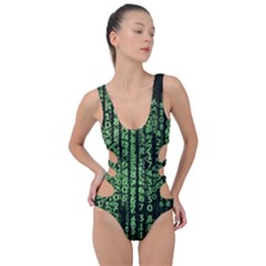 Matrix Technology Tech Data Digital Network Side Cut Out Swimsuit by Pakjumat