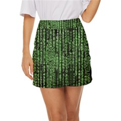 Matrix Technology Tech Data Digital Network Mini Front Wrap Skirt by Pakjumat