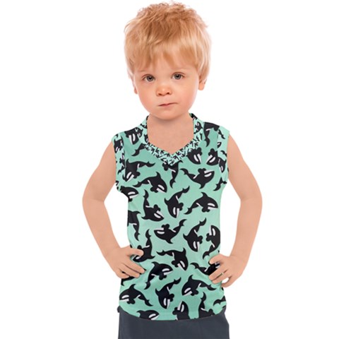 Orca Killer Whale Fish Kids  Sport Tank Top by Pakjumat