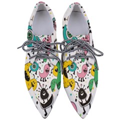 Funny Monster Pattern Pointed Oxford Shoes by Pakjumat