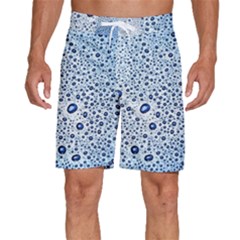 Drop Water Background Macro Splash Rain Drink Men s Beach Shorts by Pakjumat