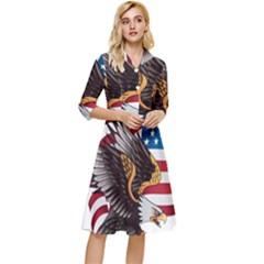 American Eagle Clip Art Classy Knee Length Dress by Maspions