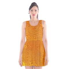 Beer Bubbles Pattern Scoop Neck Skater Dress by Maspions