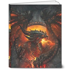 Dragon Fire Fantasy Art 8  X 10  Softcover Notebook by Maspions