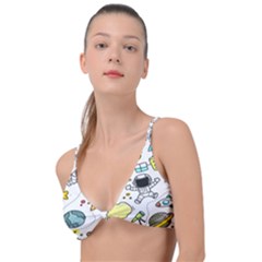 Sketch Cartoon Space Set Knot Up Bikini Top by Hannah976