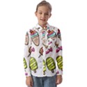 Doodle Cartoon Drawn Cone Food Kids  Long Sleeve Shirt View1