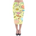 Cute Sketch Child Graphic Funny Velvet Midi Pencil Skirt View1