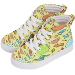 Cute Sketch Child Graphic Funny Kids  Hi-top Skate Sneakers by Hannah976