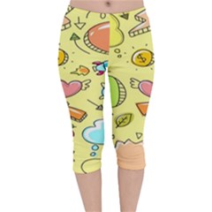 Cute Sketch Child Graphic Funny Velvet Capri Leggings  by Hannah976