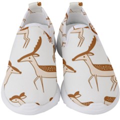 Seamless Deer Pattern Design Kids  Slip On Sneakers by Hannah976