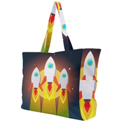 Rocket Take Off Missiles Cosmos Simple Shoulder Bag by Sarkoni