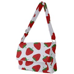 Seamless Pattern Fresh Strawberry Full Print Messenger Bag (l) by Sarkoni