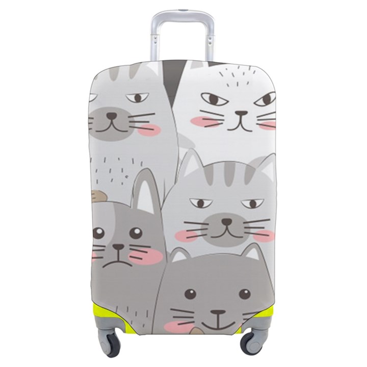 Cute Cats Seamless Pattern Luggage Cover (Medium)