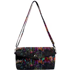 Grunge Paint Splatter Splash Ink Removable Strap Clutch Bag by Grandong