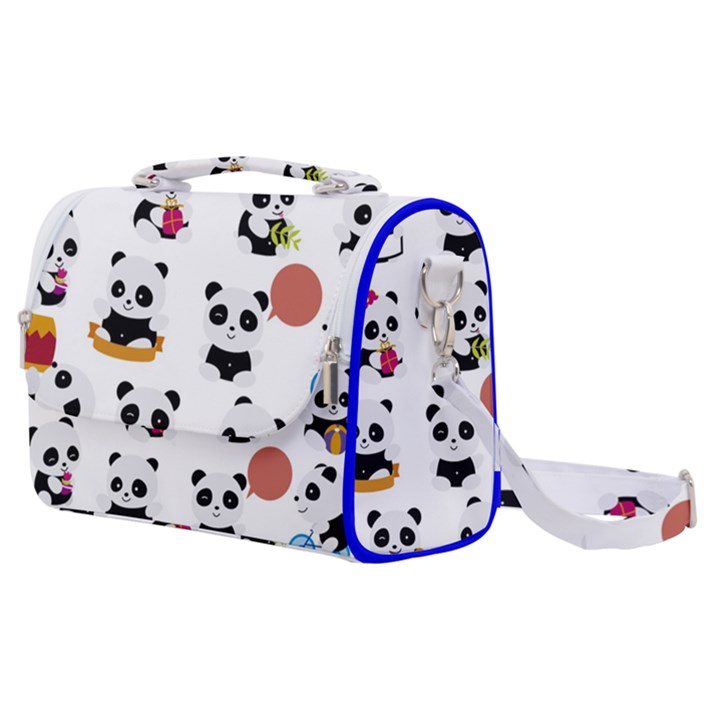 Playing Pandas Cartoons Satchel Shoulder Bag