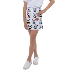 Playing Pandas Cartoons Kids  Tennis Skirt by Apen